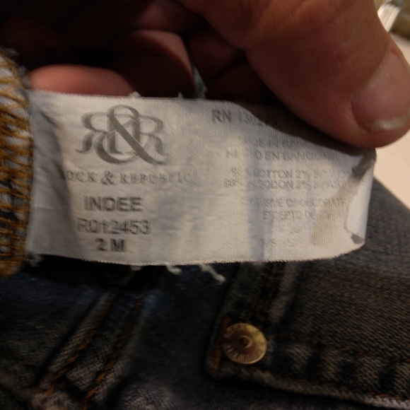 Rock & Republic indee jeans womens size 2 blue distressed denim stretch - Picture 10 of 10